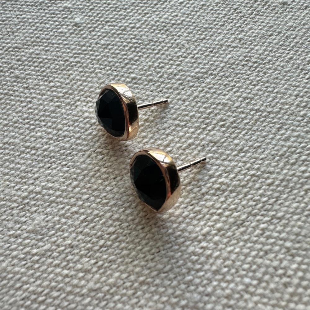 Monica Vinader Siren Stud earrings black onyx - Picture 4 of 10